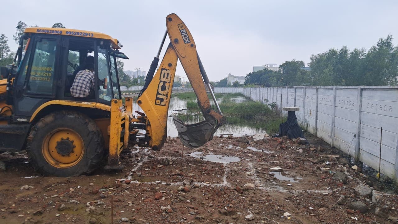 Clearing the site for excavation